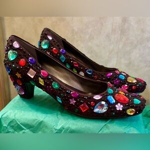 Custom jeweled shoes